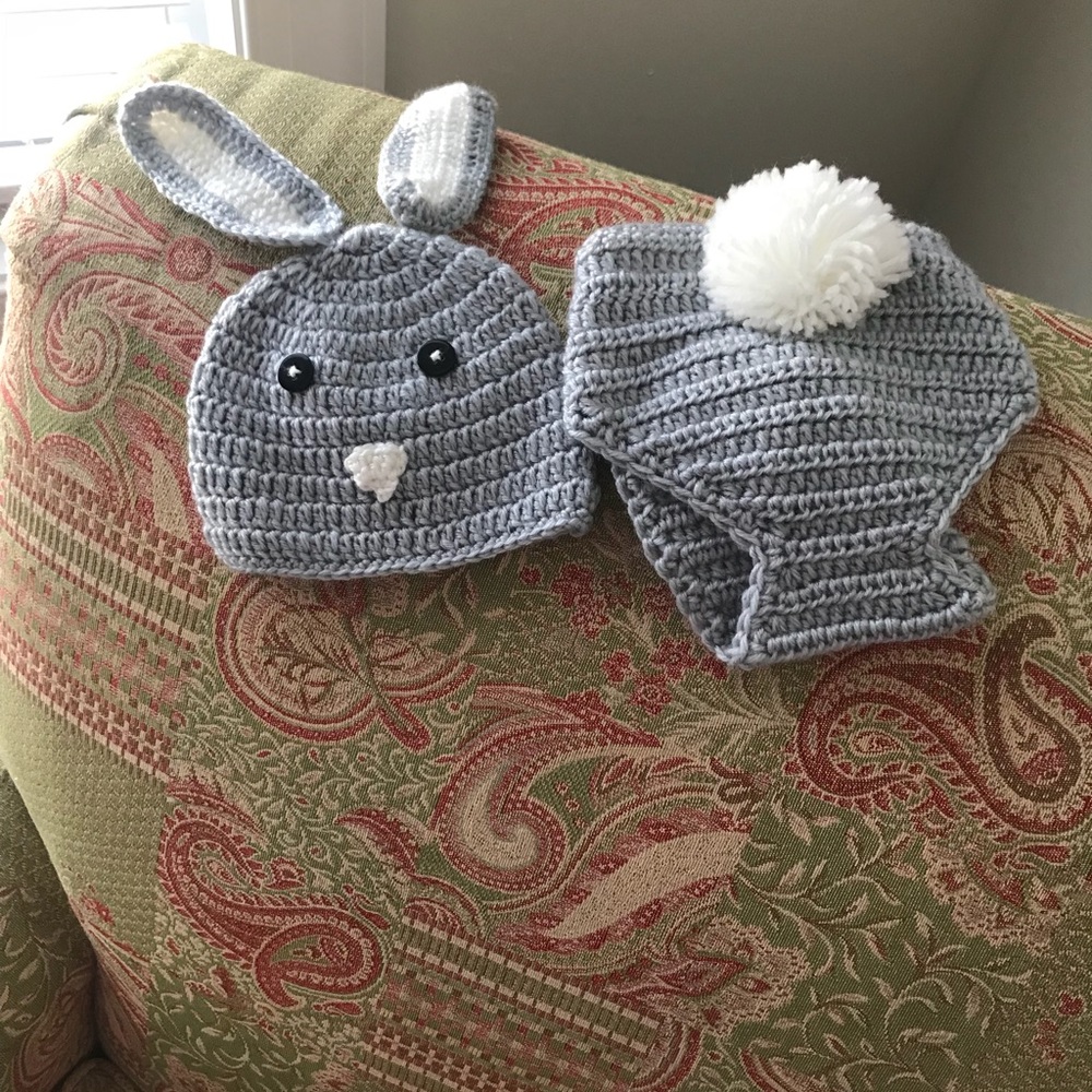 So Dorable Diaper Cover/Hat Bunny Set